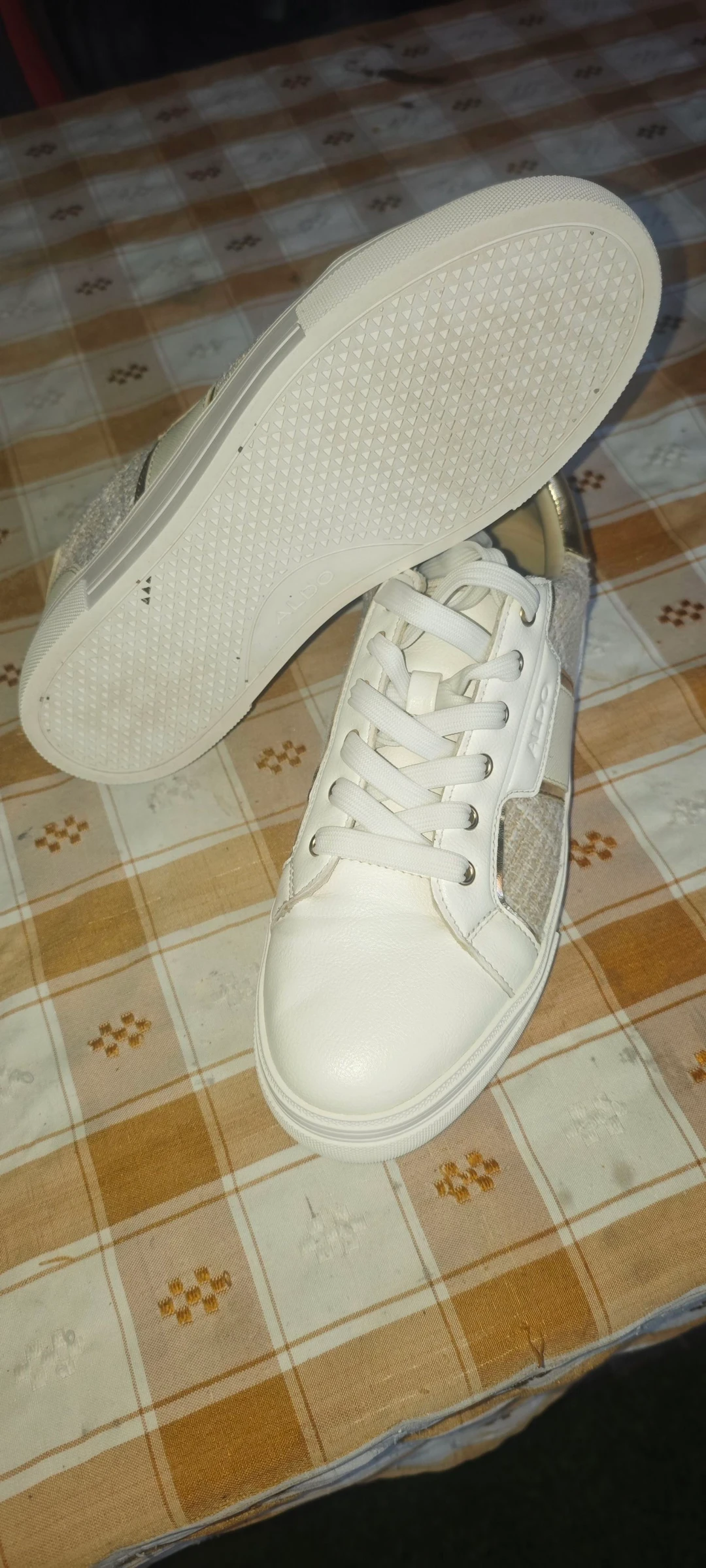 ALDO – White and gold sneakers – photo 4